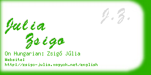 julia zsigo business card
